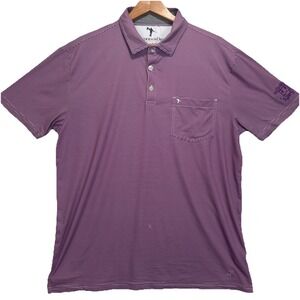 Anderson Ord   Performance Golf Polo Shirt  Men's L Purple Striped Golf Club